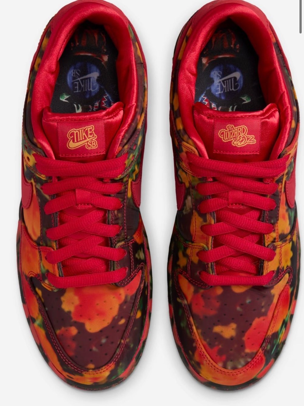 Nike Kids Red Multi Floral-Print Sneakers